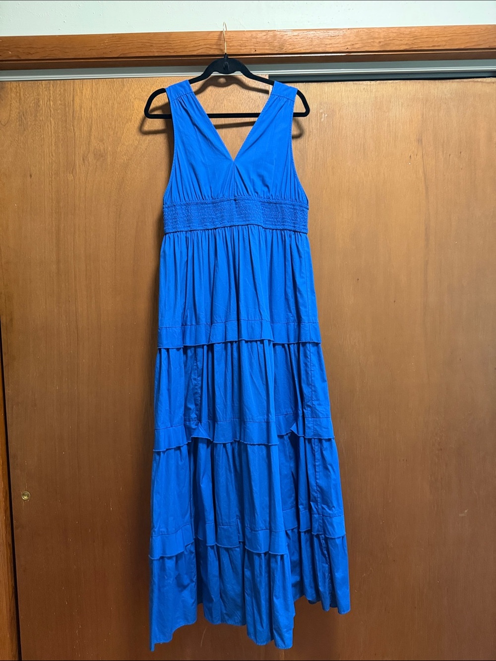 Chelsea28 Royal Blue Tiered V-Neck Maxi Dress